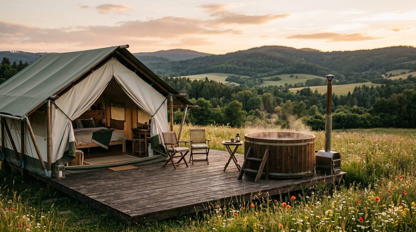 Glamping s wellness – ilustrační obrázek
