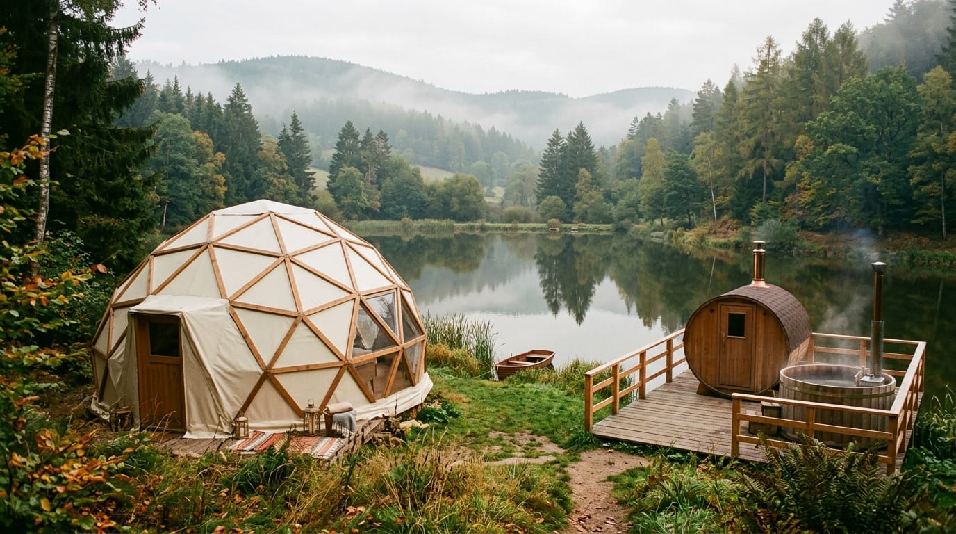 Glamping s vířivkou nebo saunou: kde v Česku spát v přírodě a mít wellness jen pro sebe