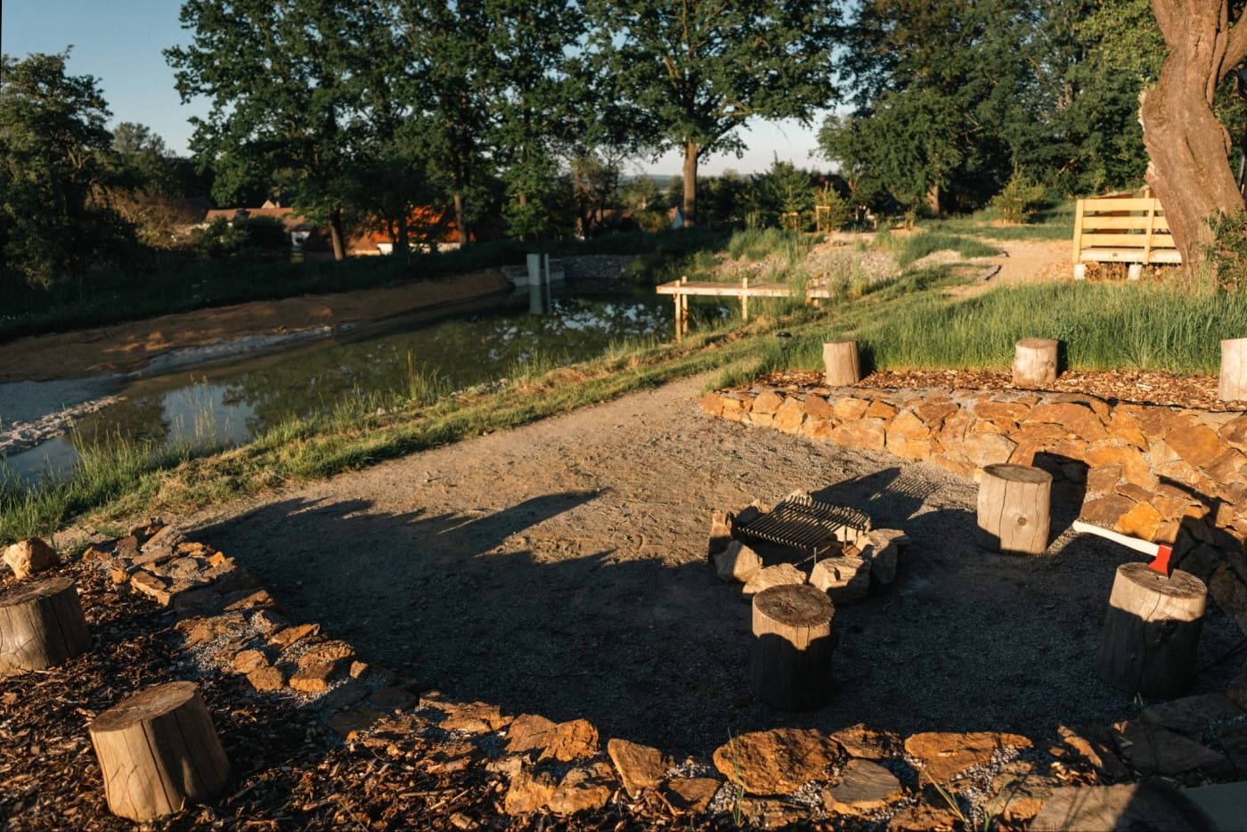 Vandr House Glamping (Bavorov): Ohniště